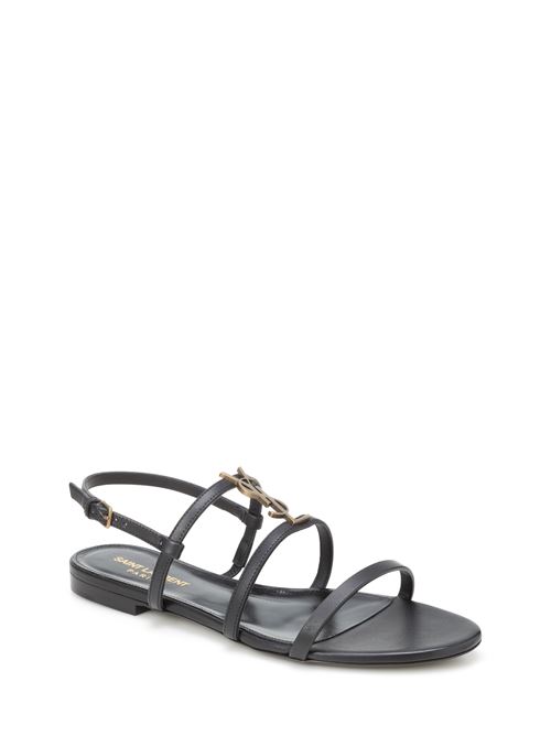 Flat sandals with Cassandra monogram SAINT LAURENT | 652758BDATT1000